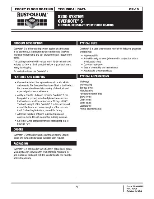 Tennant Coatings Color Chart