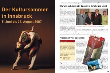 Sonderthema Innsbrucker Kultursommer - wia