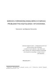 Dziecko z wadą serca w szkole, problematyka kształcenia i ...