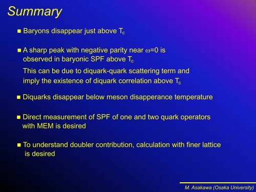 Baryonic Spectral Functions at Finite Temperature - Physics