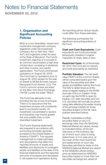 macquarie global infrastructure total return fund annual report 2012