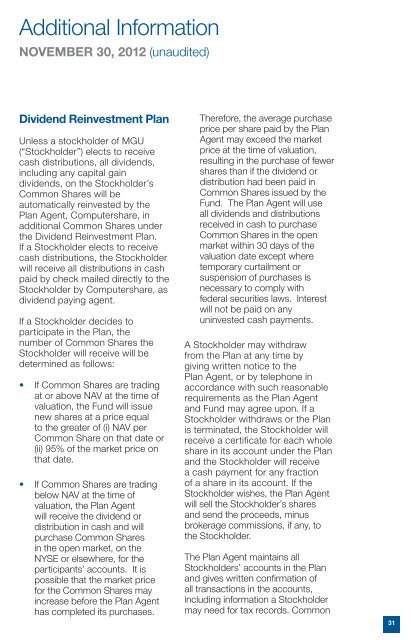 macquarie global infrastructure total return fund annual report 2012