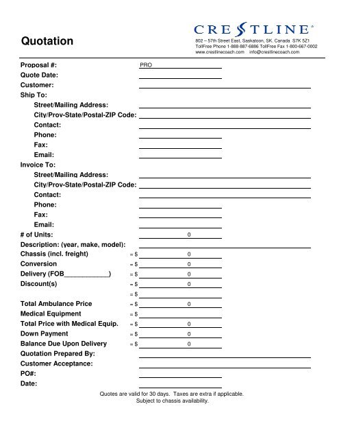 Quotation The Ontario Land Ambulance Transition Web