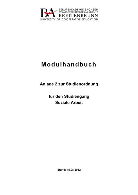 Modulhandbuch Anlage 2 zur Studienordnung für den Studiengang ...