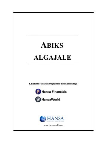 ABIKS ALGAJALE - HansaWorld