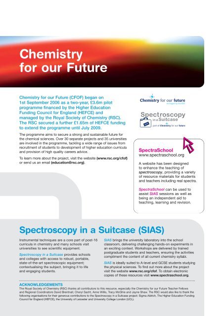 Spectroscopy in a Suitcase - Royal Society of Chemistry
