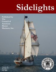 Fall 2006 Issue - Council of American Master Mariners