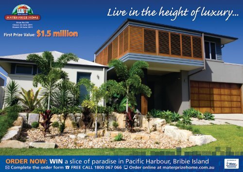 $1.5 million - Mater Prize Home Lottery