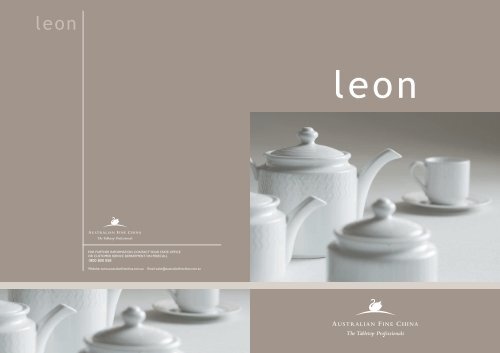 LEON BROCHURE - Arafura Catering Equipment