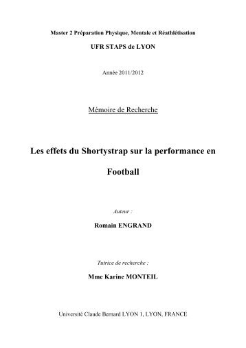 Les effets du Shortystrap sur la performance en Football