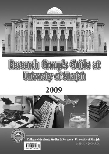Research Group's Guide 2009 - University of Sharjah