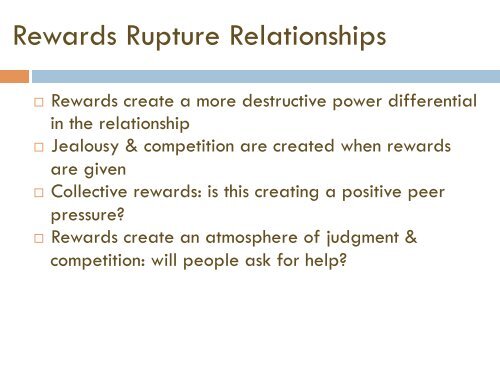 THE TROUBLE WITH REWARDS - University of Minnesota