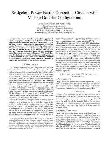 Bridgeless Power Factor Correction Circuits with Voltage-Doubler ...