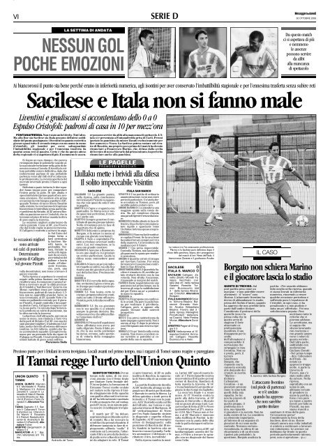 30/10/2006 Campionato 7a Giornata: Girone C - serie d news