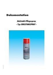 Dokumentation - Edelstahl-Pflegespray - Typ ... - Atlas 7