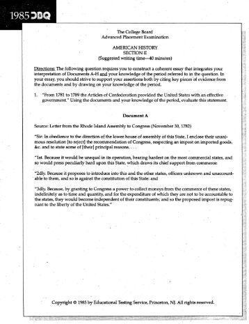dbq essay articles of confederation dbq essay articles of confederation