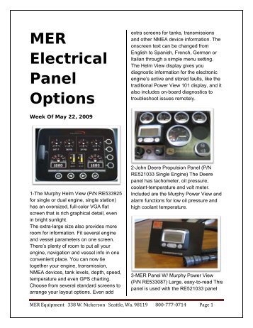 MER Electrical Panel Options - Eporia