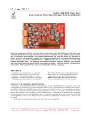 AudiaFLEX AEC-2HD Card Data Sheet - Frostline Inc.