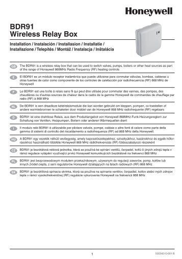 Instrucciones instalaciÃ³n, montaje (MultilingÃ¼e) - Honeywell