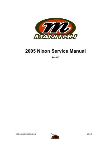 2005 Nixon Service Manual - Manitou