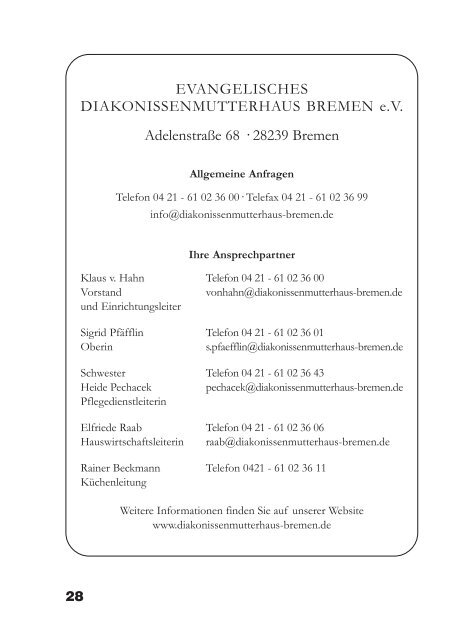 130. Ausgabe (2011) der Jahresblätter des Diakonissenmutterhauses