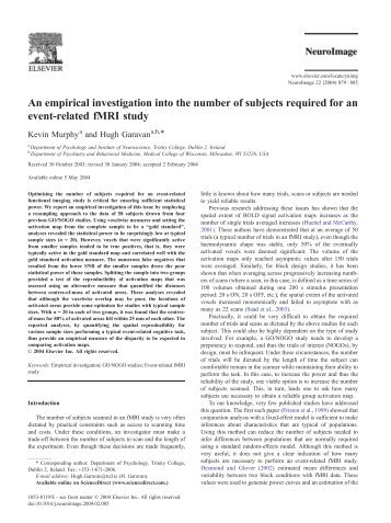 An empirical investigation into the number of subjects required for ...