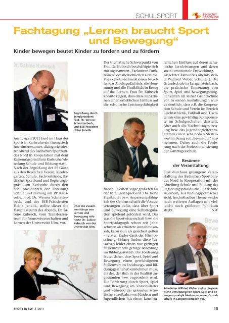 Ausgabe BSB Nord – 05 - Badischer Sportbund Nord eV