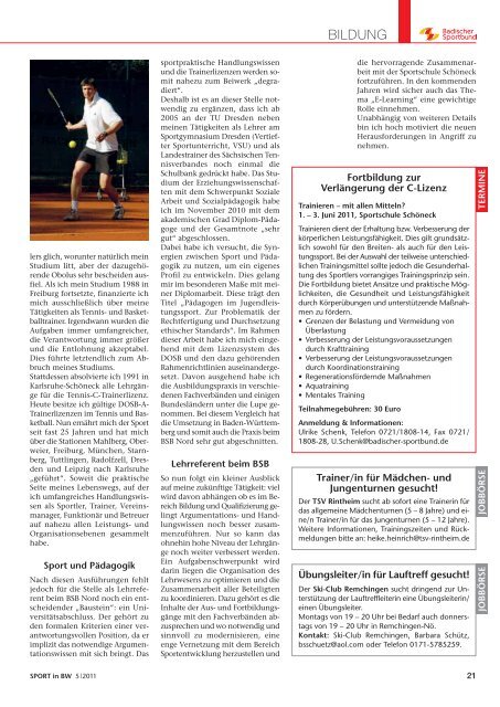 Ausgabe BSB Nord – 05 - Badischer Sportbund Nord eV