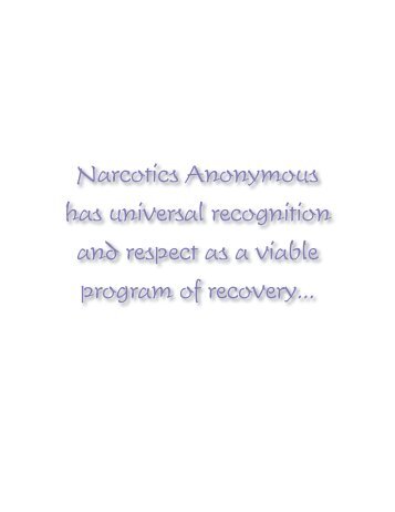 Fellowship Development - Narcotics Anonymous