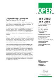 DER ODEM DER LIEBE - Oper auf dem Lande, Hannover