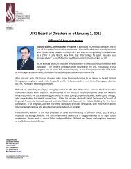 USCJ Board of Directors as of January 1, 2013 - United Synagogue ...