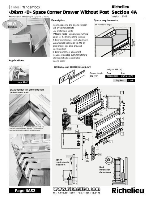 Section 4A: Tandem-Tandembox - Richelieu