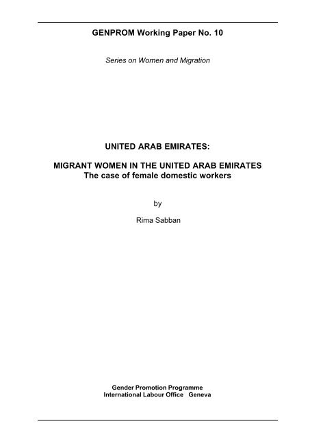 migrant women in the United Arab Emirates