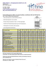 Preis Kombispeicher KSE-1 - Höhne