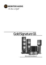 Gold Signature GS Benutzerhandbuch - Monitor Audio