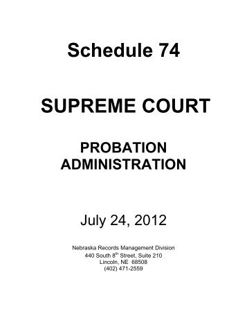 Supreme Court, Probation Administration - Nebraska Secretary of ...