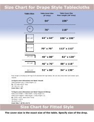 Halyard Size Chart