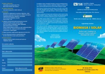 BIOMASA I SOLAR - FSB - SveuÄiliÅ¡te u Zagrebu