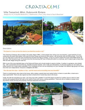 Villa Tamarind, Mlini, Dubrovnik Riviera - CroatiaGems