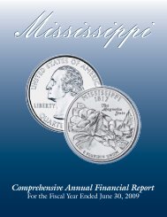 2009 CAFR - Mississippi Department of Finance and Administration