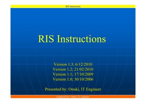 RIS Instructions