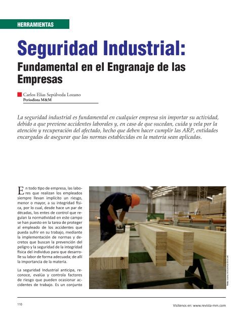 Herramientas Seguridad Industrial - Revista El Mueble y La Madera