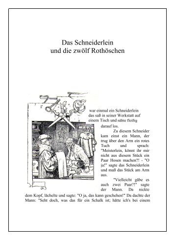 Das Schneiderlein und die zwölf Rothöschen - Symbolon