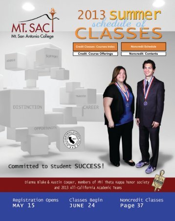 Download Schedule of Classes - Mt. San Antonio College