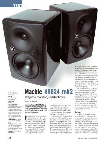 Mackie HR 824 mk II - Music Info