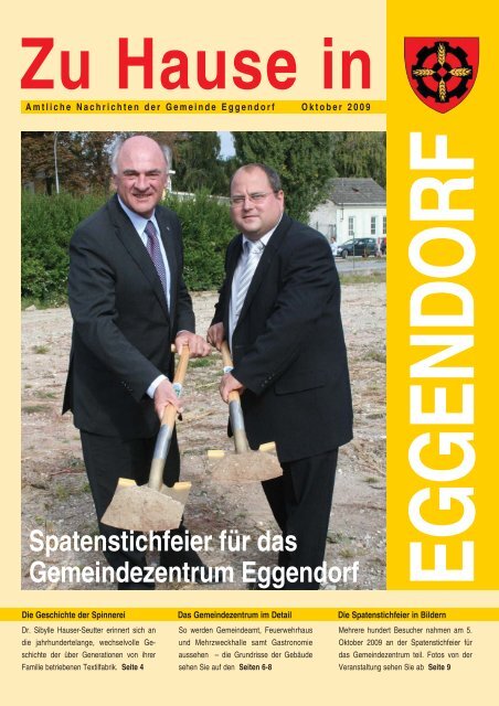 Spatenstichfeier fÃ¼r das Gemeindezentrum Eggendorf