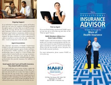 Value of the Agent Brochure - NAHU