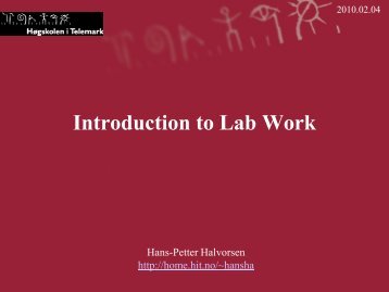 Introduction to Lab Work