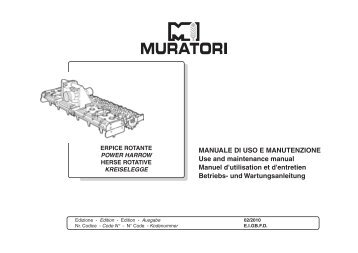 MANUALE DI USO E MANUTENZIONE Use and ... - Muratori