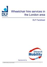 Wheelchair Hire Services in the London - Disabled Living Foundation